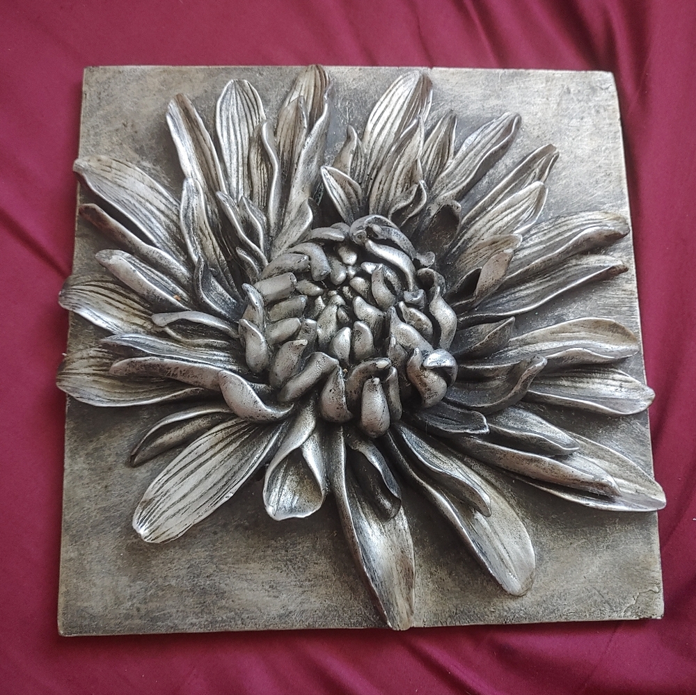 Metallic Floral Wall Art